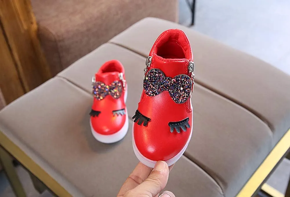 Toddler Girl Shoes, Kids Boys Girls Fashion LED Lights UP Sneaker Soft Sole Non Slip Sports Shoes Toddler Shoes