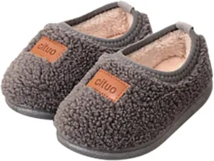 Toddler Tennis Shoes Childrens Girl Cotton Shoes Solid Color Fashion Soft Sole Winter Warm Indoor Non Slip Cotton