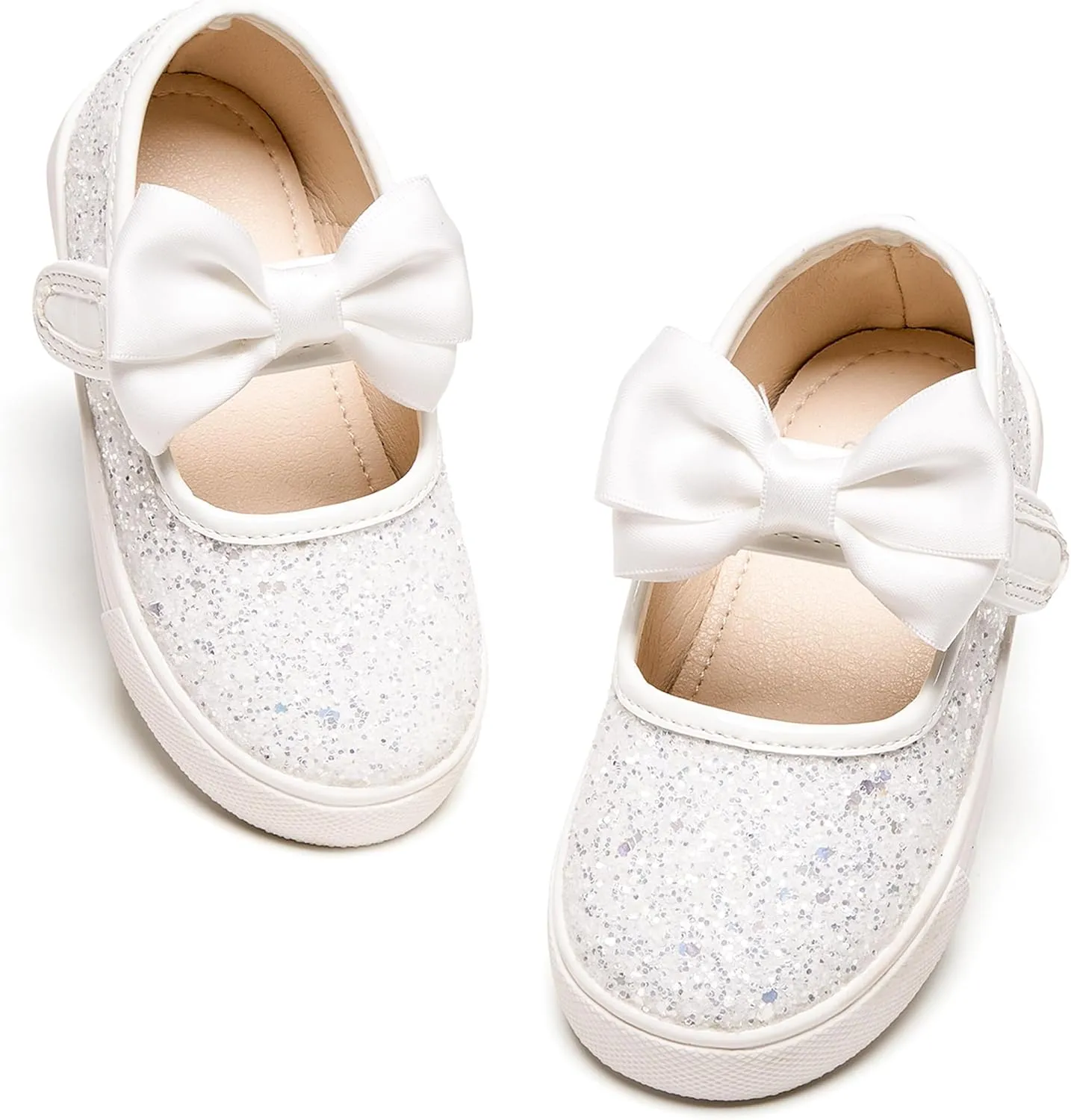 Toddler/Little Girls Sneakers-Slip On Glitter Sports Shoes for Running Walking