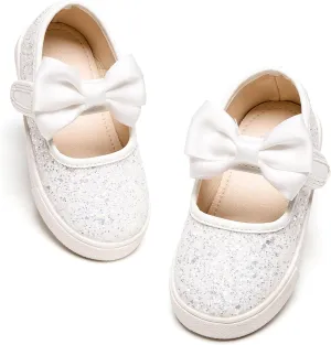Toddler/Little Girls Sneakers-Slip On Glitter Sports Shoes for Running Walking