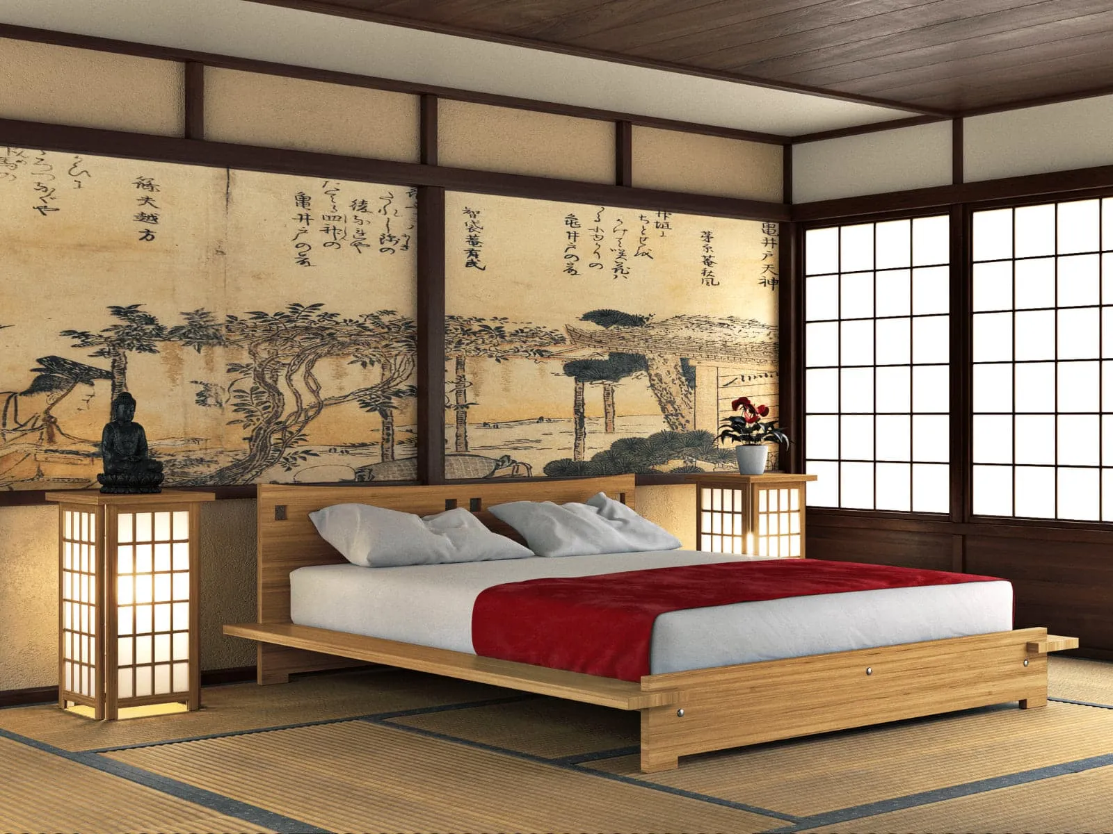 Tomaru Japanese Style Platform Bed