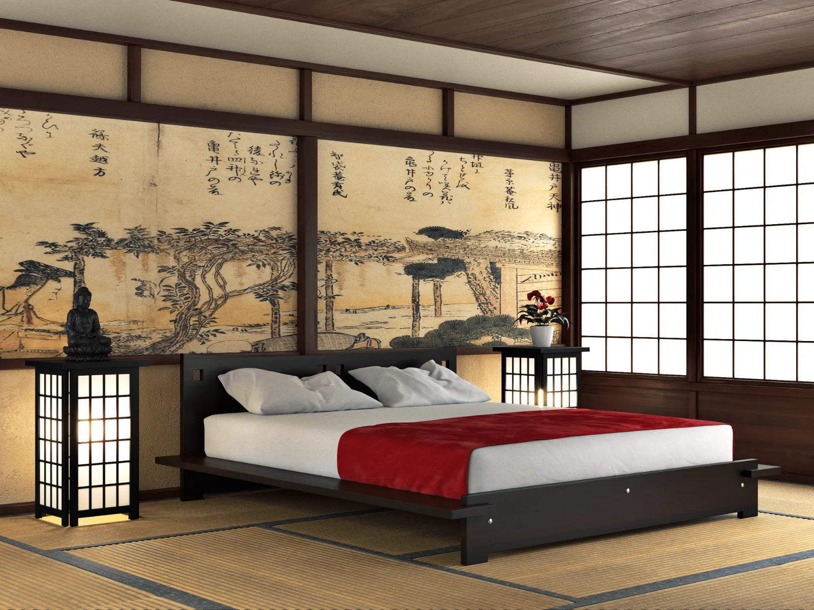Tomaru Japanese Style Platform Bed