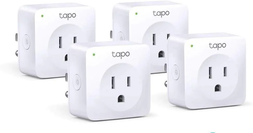 TP-Link Tapo Smart Plug Mini, Smart Home Wifi Outlet Works with Alexa Echo & Google Home, No Hub Required, New Tapo APP Needed (P100 4-pack)