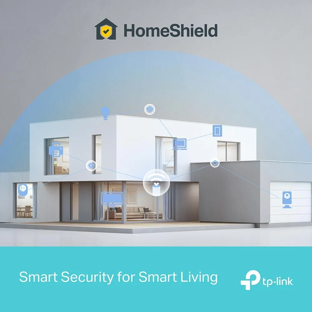 TP-Link Tri-Band WiFi 7 BE10000 Whole Home Mesh System (Deco BE63) - 6-Stream 10 Gbps, 4X 2.5G Ports Wired Backhaul, 4X Smart Internal Antennas, VPN, AI-Roaming, MU-MIMO, HomeShield (1-Pack)