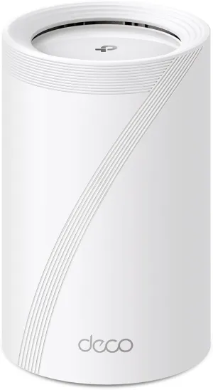 TP-Link Tri-Band WiFi 7 BE10000 Whole Home Mesh System (Deco BE63) - 6-Stream 10 Gbps, 4X 2.5G Ports Wired Backhaul, 4X Smart Internal Antennas, VPN, AI-Roaming, MU-MIMO, HomeShield (1-Pack)