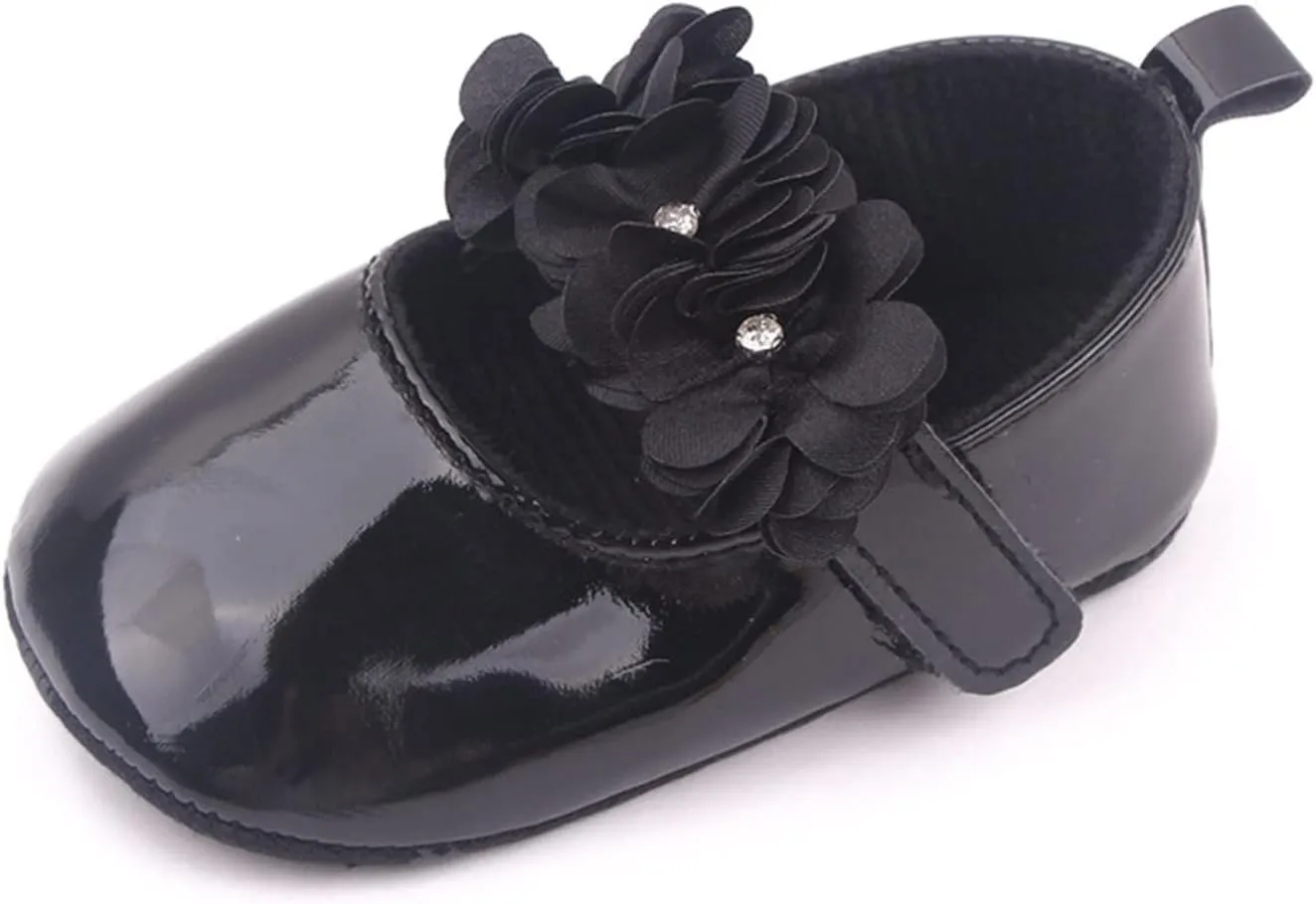 Trendy Infant Girls Baby Newborn Sneakers Cute Flower Design Walking Sandals Flat Bottom Shoes