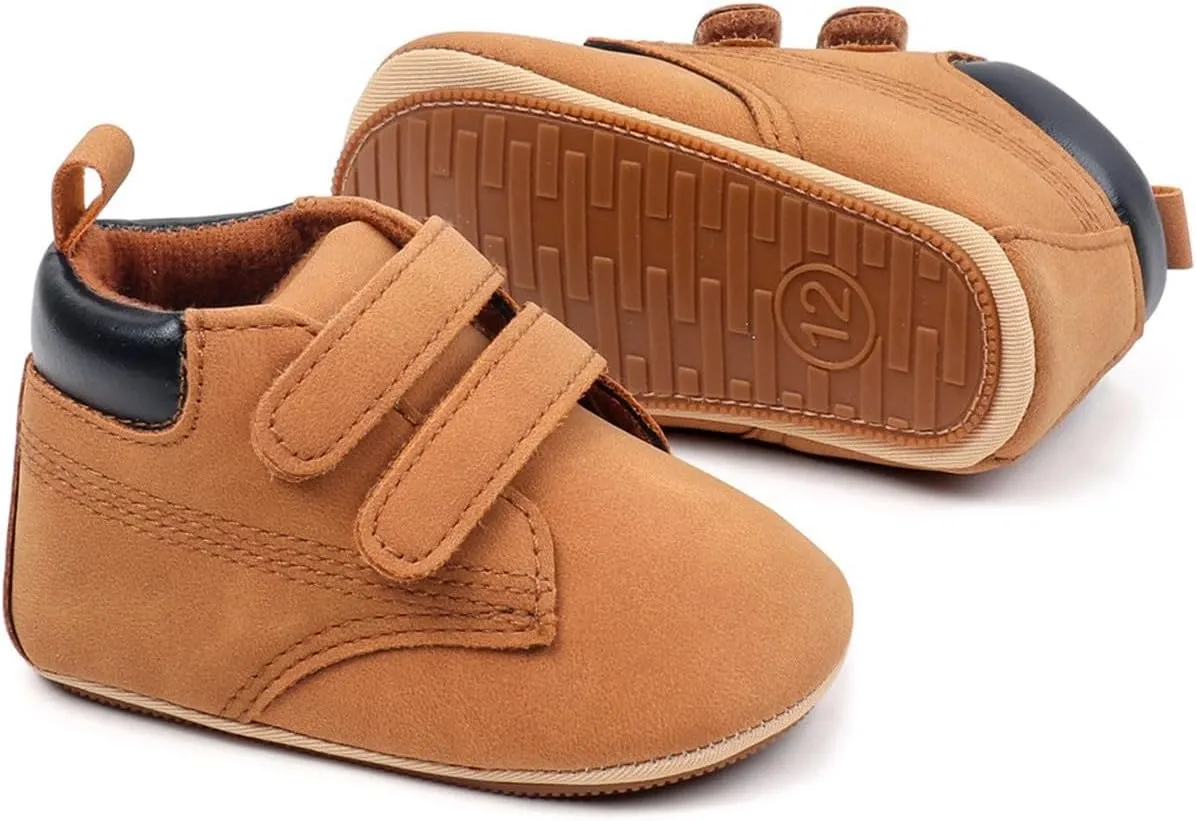 Unisex Baby Girls Boys High-top Shoes, Newborn Infant Anti-Slip Soft Sole First Walking Kids Motion Plus Sneaker