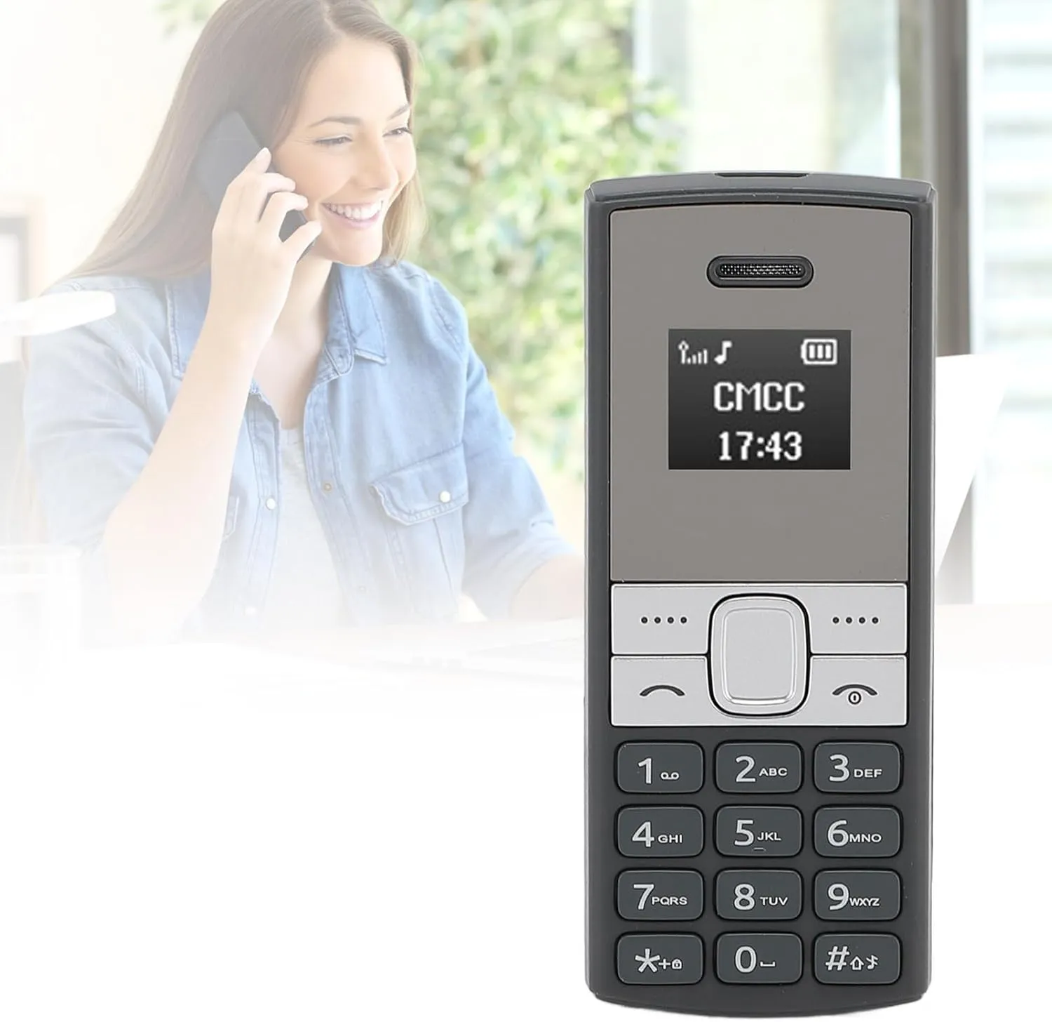 Unlocked Smallest Mobile Phone - BM150 Tiny Mini Mobile, GSM Small Mobil Cell Phone,Bluetooth Dual SIM Card Slot, Unlocked Tiny Mobile Phone (Black)