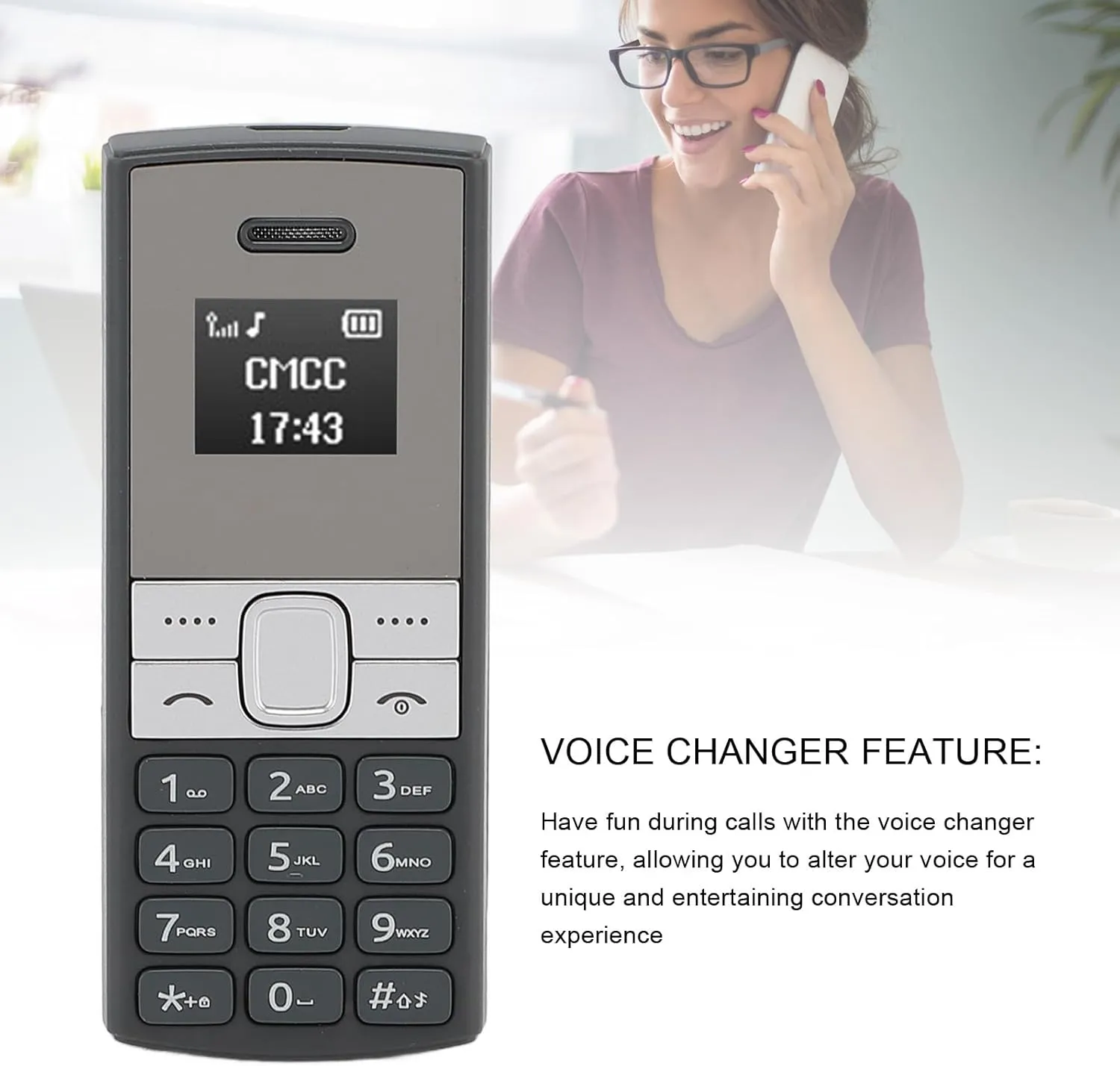Unlocked Smallest Mobile Phone - BM150 Tiny Mini Mobile, GSM Small Mobil Cell Phone,Bluetooth Dual SIM Card Slot, Unlocked Tiny Mobile Phone (Black)