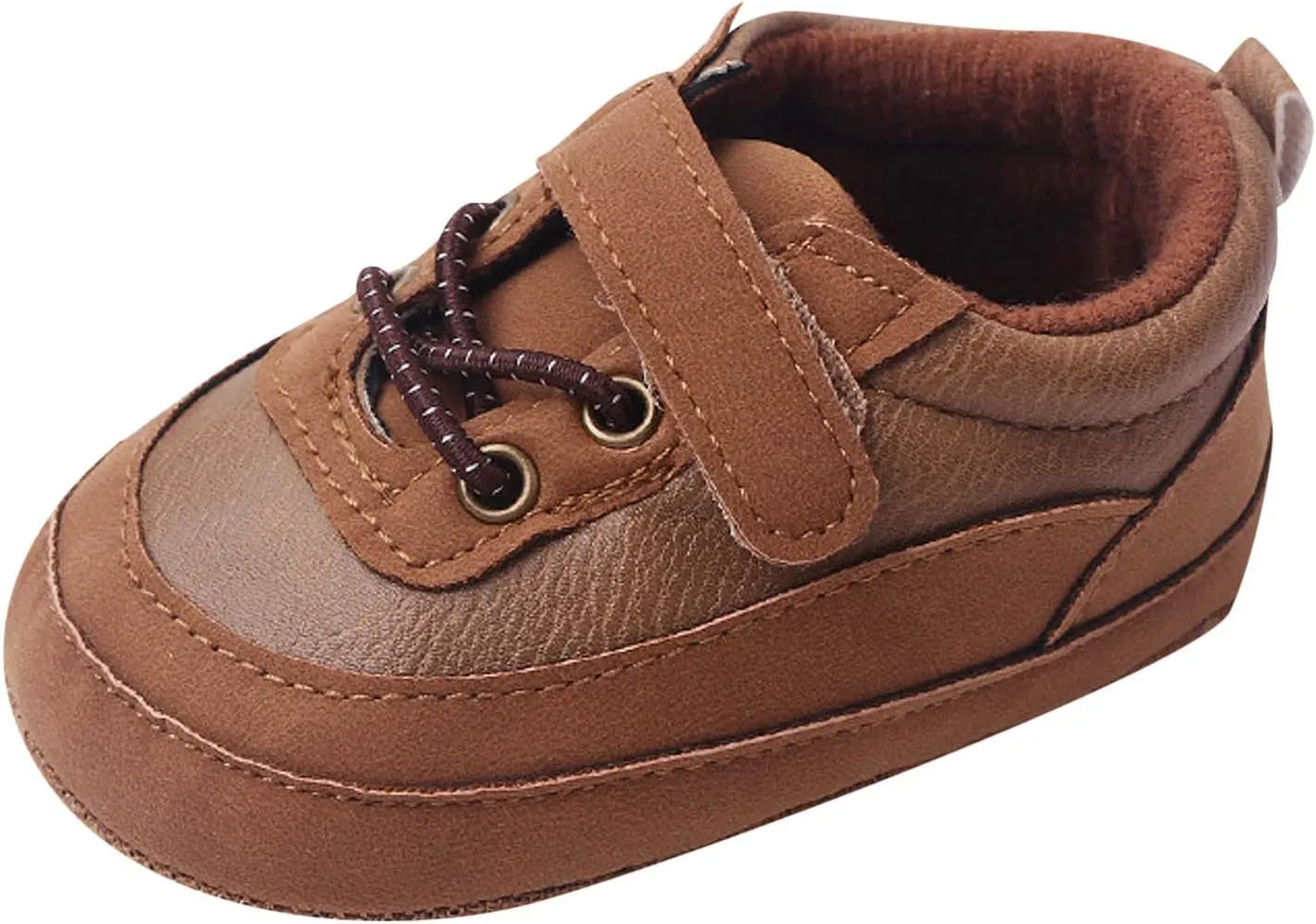 Unsex Baby Pu Leather Shoes Infant Toddler High Top Lace Up Slip On Soft Sole Sneakers First Waler Shoes
