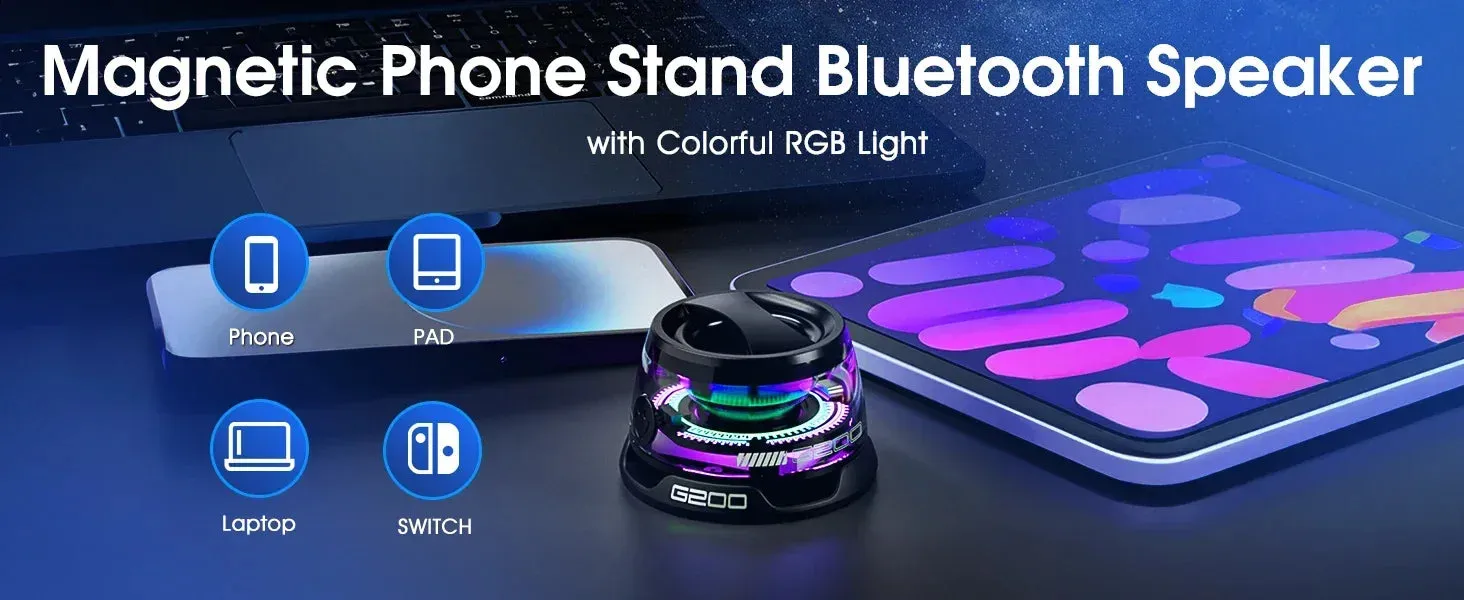 VIKEFON Portable Bluetooth Speaker G200 RGB Lighting.