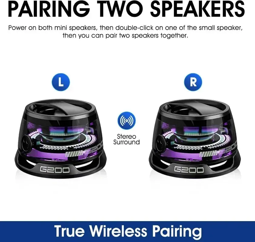 VIKEFON Portable Bluetooth Speaker G200 RGB Lighting.
