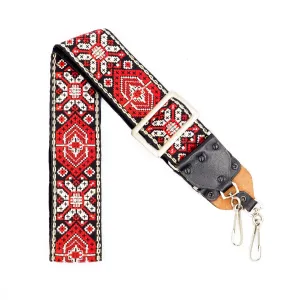 Vintage 1970's Woven Southwestern Design Camera Shoulder Neck Strap - USED