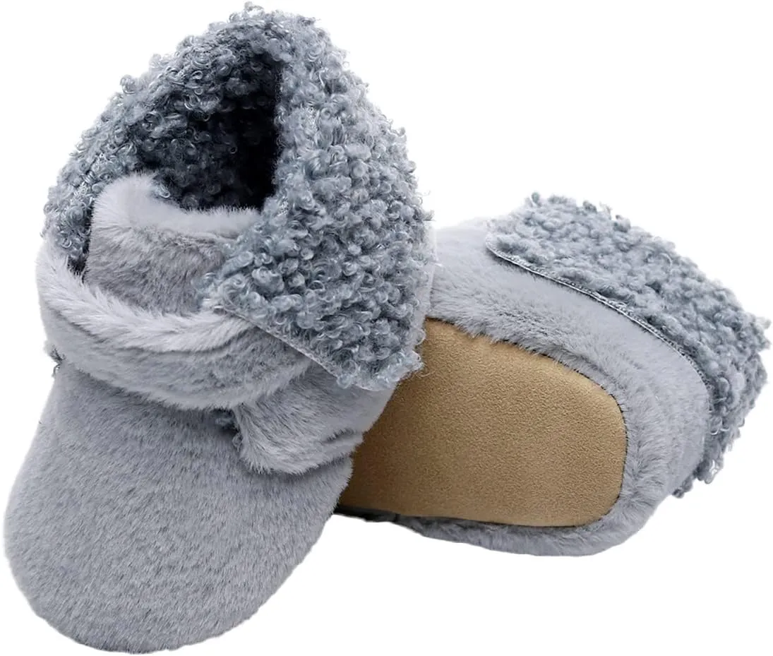 Walking Shoes Soft Girls Boys First Infant Warm Plush Cotton Boots Baby Snow Shoes Baby Shoes Soft Sole Sneakers