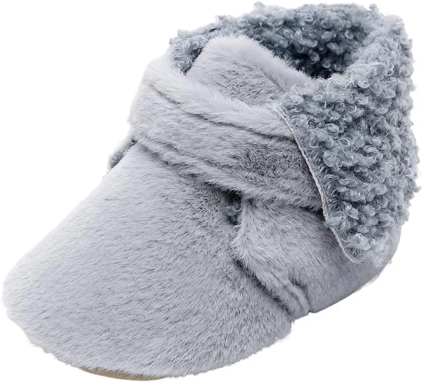 Walking Shoes Soft Girls Boys First Infant Warm Plush Cotton Boots Baby Snow Shoes Baby Shoes Soft Sole Sneakers