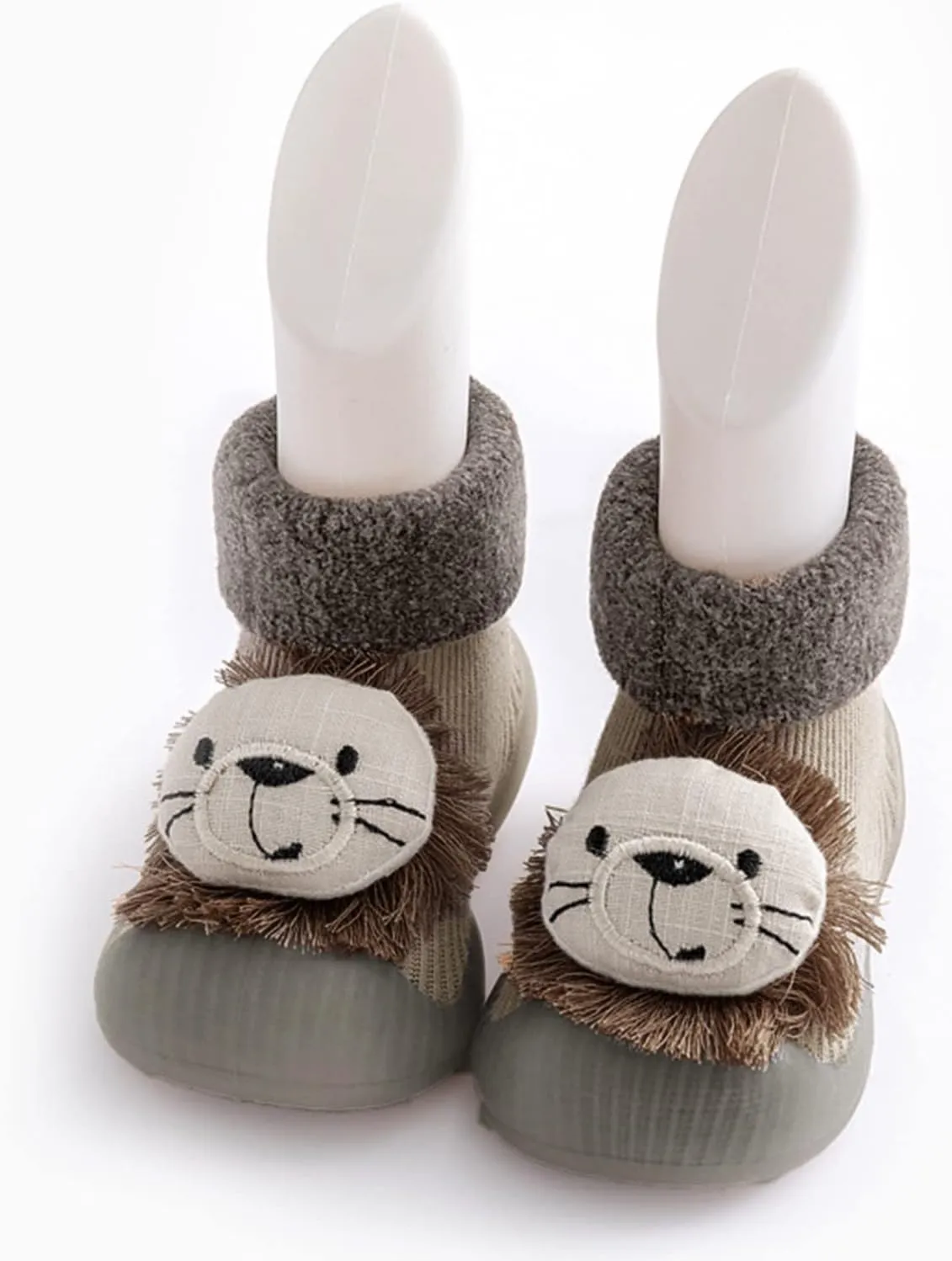 Walking Shoes Stocking Soft Slipper Toddler Rubber Girls Baby Shoes Socks Knit Boys Warm Sole Kids Non-Slip Rubber Sole