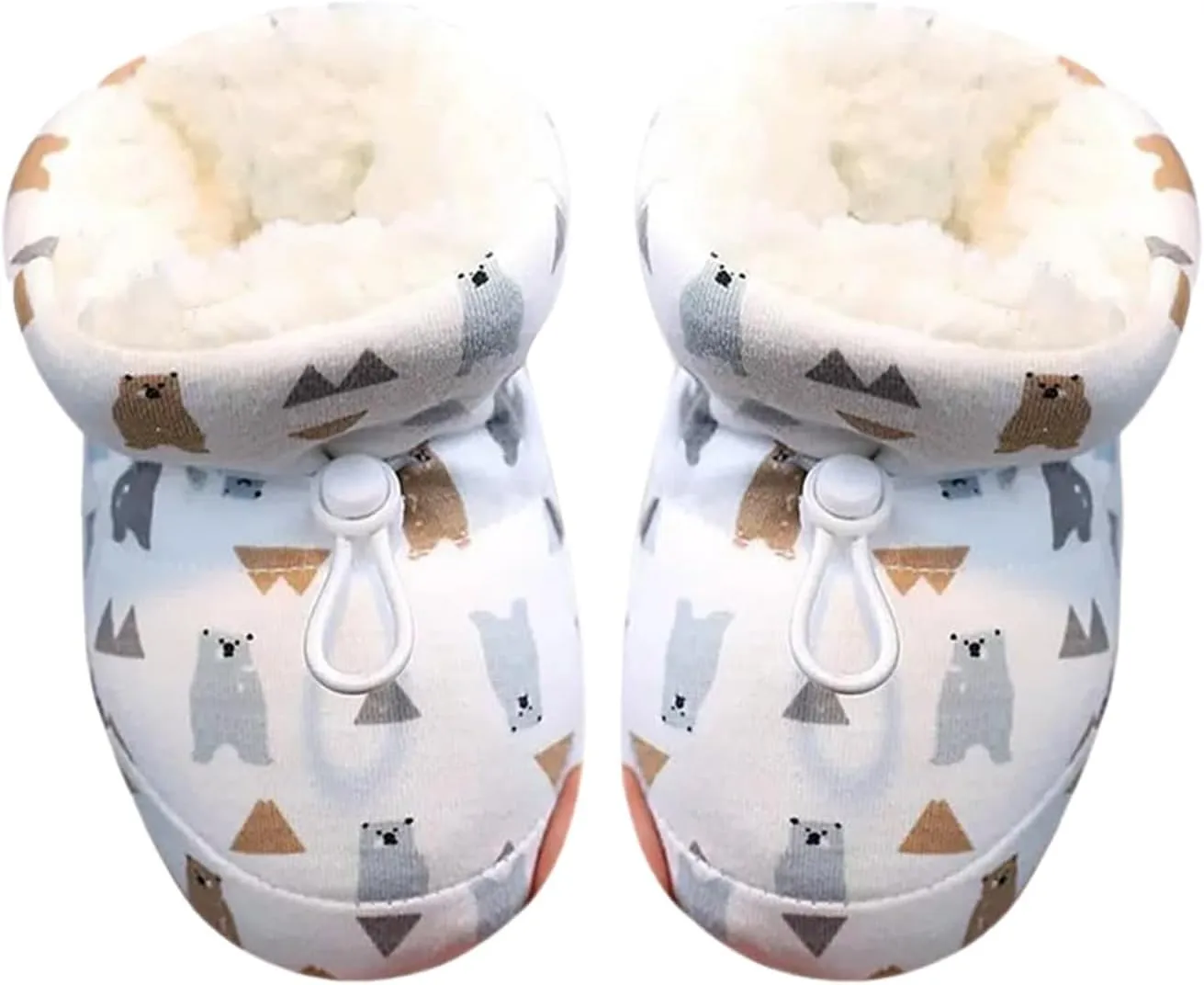 Warm Furry Baby Boots 2024 Newborn Warm Cozy Fleece Booties Winter Snow Anti Slip Soft Sole Infant Cute Shoes
