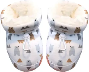 Warm Furry Baby Boots 2024 Newborn Warm Cozy Fleece Booties Winter Snow Anti Slip Soft Sole Infant Cute Shoes
