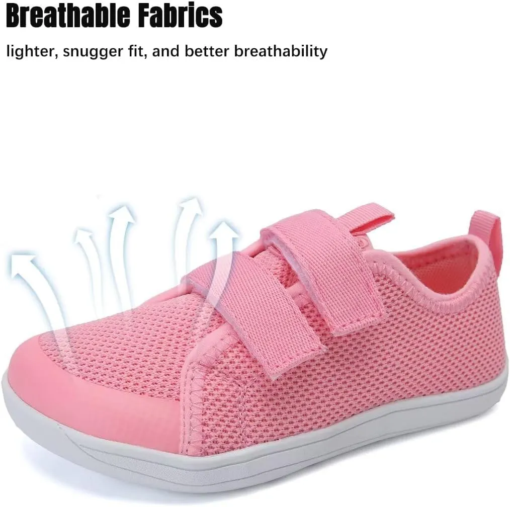 WateLves Toddler Little Kid Wide Barefoot The First Walking Shoes Girls Boys Breathable Lightweight Splay Naturally Minimalist Sneakers