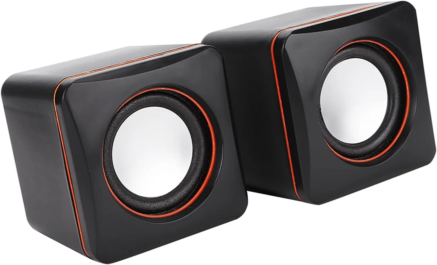 Wendry Speaker for Computer, Mini Cube USB Stereo Jack Wired Speaker for Desktop Laptop, Speakers Portable Compact and Lightweight, USB Speaker no Charging Function(Dual Track)