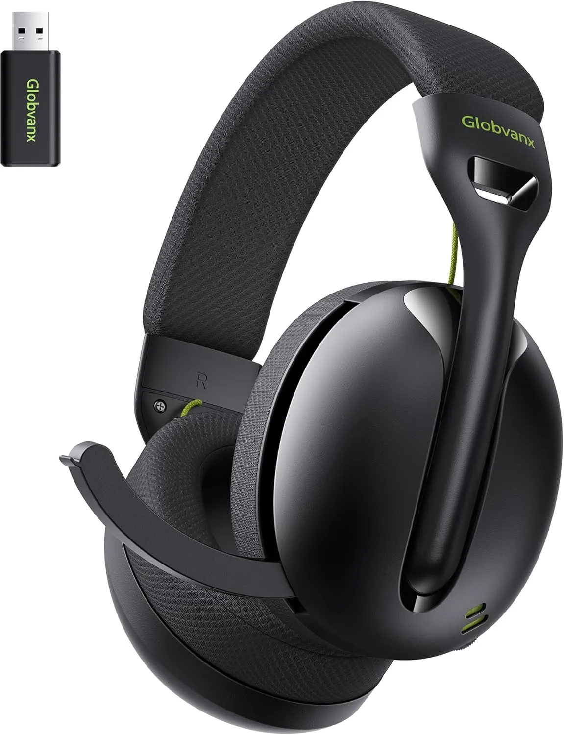 Wireless Gaming Headset for PS5, PS4, PC, Mac, Switch, 2.4GHz Gaming Headsets with Bluetooth 5.4, Hidden ENC Noise Canceling Mic, 35H Battery, 3D Spatial Sound, 3.5mm Wired - Black