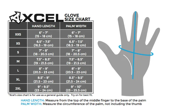 Xcel 3mm Infiniti 5-Finger Wetsuit Gloves