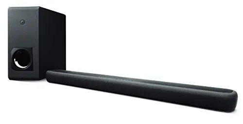 Yamaha Audio YAS-209BL Sound Bar with Wireless Subwoofer, Bluetooth, and Alexa Voice Control Built-In,Black,36 x 2.5 x 4.25 inches