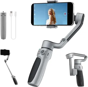 ZHIYUN CINEPEER CQ5 Gimbal Stabilizer for Smartphone, 3-Axis Phone Gimbal with 215mm Extension Rod, Gesture Control, Voice Control, Foldable Phone Stabilizer for Video Recording, iPhone & Android